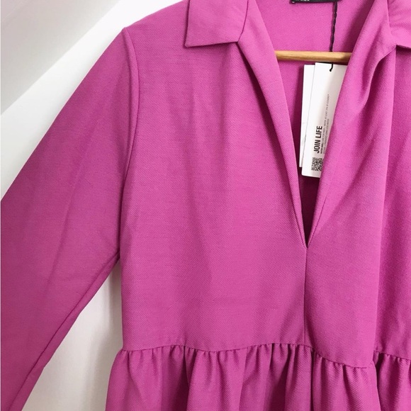 NWT Zara Pink Dress Size L - Picture 2 of 2
